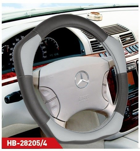 Cubre Volante Negro Gris Con Forma Tipo Auto De Carrera 0