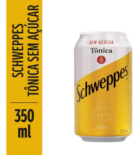 Água Tônica Schweppes Zero Açúcar Lata 350ml - Kit Com 3 0