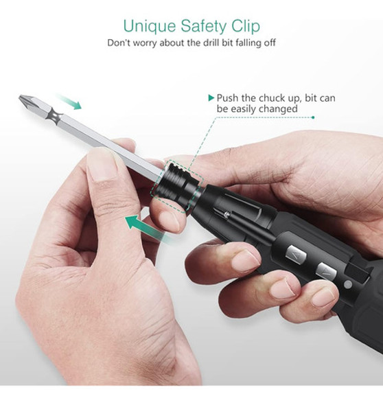 Destornillador Eléctrico Inalámbrico Oria, Juego De Destorni 1