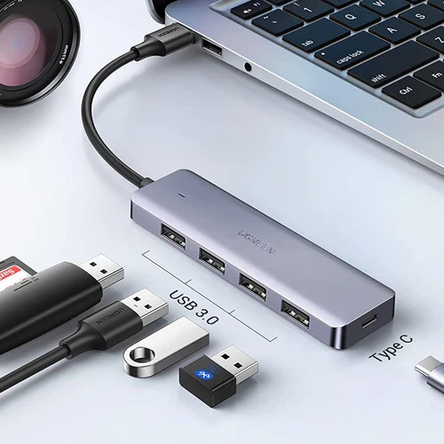 Hub Adaptador Ugreen 4 Portas Usb 3.0 Velocidade Até 5gbps 1