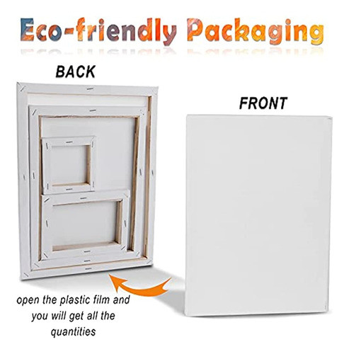 Paquete De 24 Lienzos Para Pintar Con 4x4 , 5x7 , 8x10 , 9x1 1