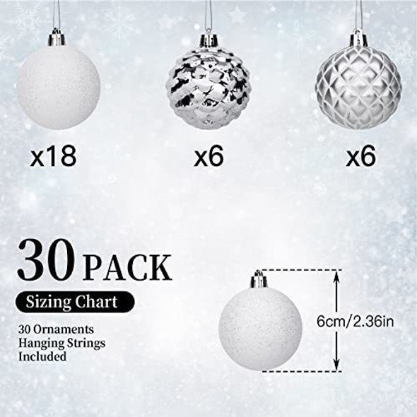 30 Bolas Para Arbol De Navidad De Plastico Irrompible - W&s 1 30 Bolas Para Arbol De Navidad De Plastico Irrompible - W&s 1