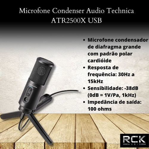 Microfone Condenser Audio Technica Atr2500x Usb 1