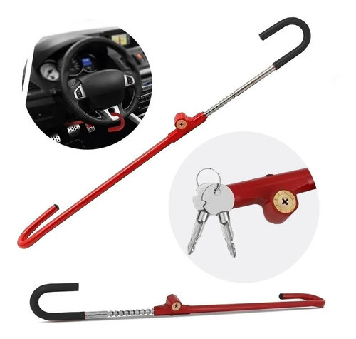 Trava Segurança Volante Pedal Antifurto Para Carro Universal 0