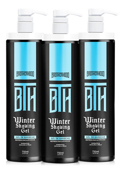 Kit 03 Shaving Gel Winter Pump Alta Vazão Bth 750ml 0 Kit 03 Shaving Gel Winter Pump Alta Vazão Bth 750ml 0