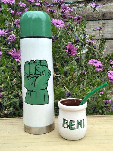 Kit Mini Personalizado: Mate Mini+termo1/2litro+bombilla 1