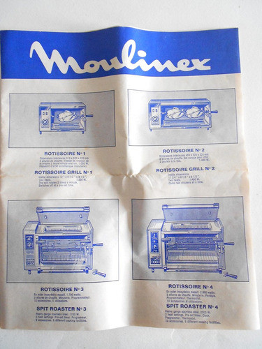Moulinex Antiguo Folleto Original De Productos 1