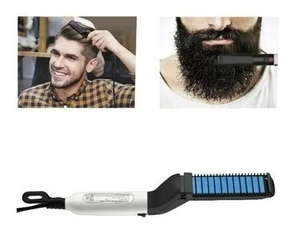 Plancha Peine Alisador Modelador Barba Y Cabello Masculino 1