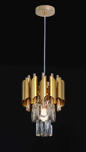 Pendente Cristal Metal Dourado 1e14 20x60cm 0