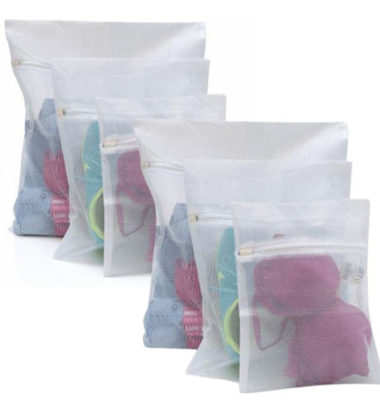 Kit 6 Saco Lavar Roupa Delicada 2 Menor + 2 Médio + 2 Grande 0
