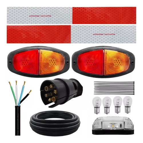 Kit Instalação Elétrica Chicote 8 Metros Carretinha Reboque 0