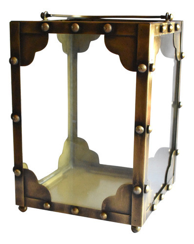 Fanal De Niquel Y Vidrio 26 X 36 Modelo Manila 0