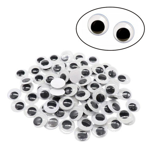 Ojos Moviles Nº10 Pack X100u 1cm Chicos Peluche Manualidades 0