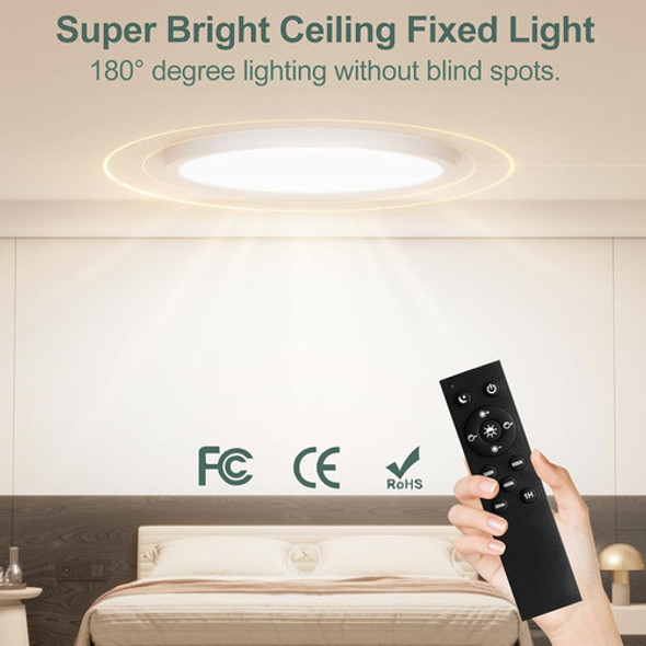 Luckystyle 20w Brillante Regulable Led Lámpara De Techo, Luc 1
