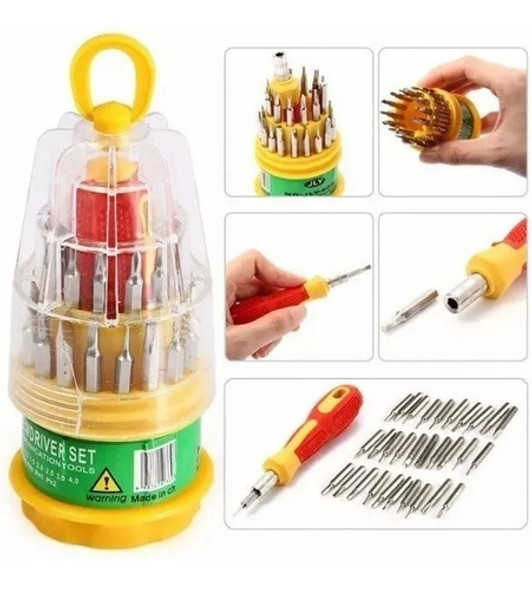 Juego Destornilladores 31 Puntas Celulares Electronica Kit 1