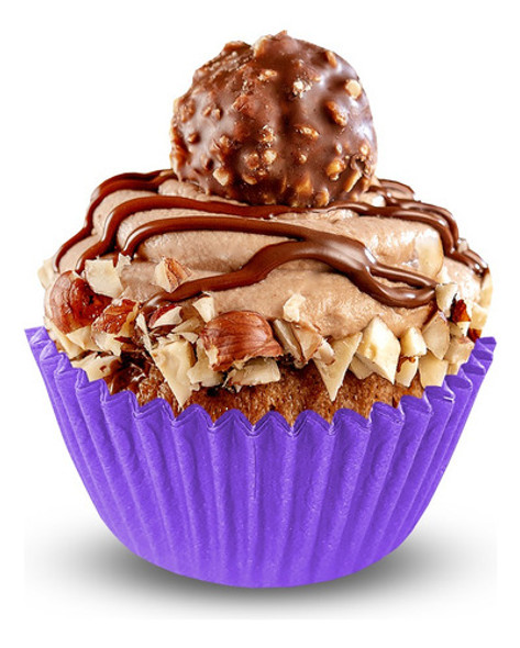 45 Forminhas Para Cupcake - Lilás - Vai Ao Forno! 0
