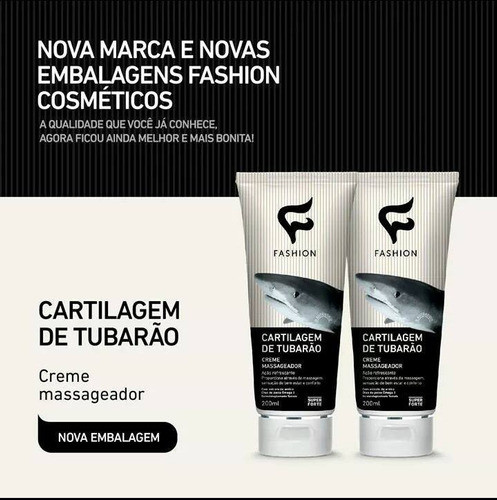 6 Unidades Creme Massageador Cartilagem De Tubarão Fashion 1