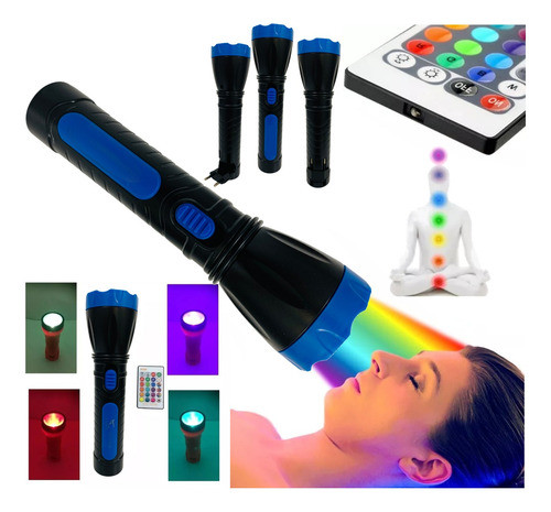 Lanterna Cromoterapia Sem Fio  Recarregável 16 Cores Md4 0
