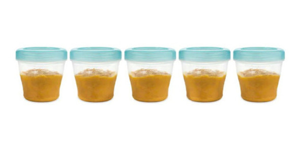 Kit 5 Potes Para Armazenar Papinha  Kababy 1