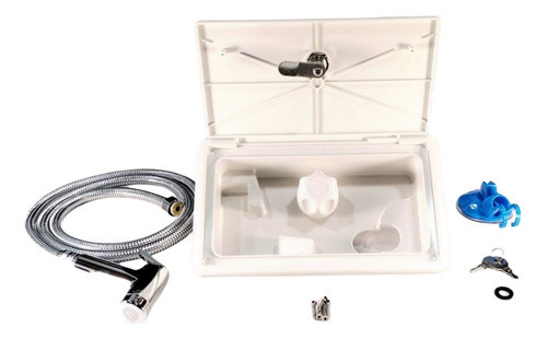 Duchador Exterior Mano Agua Fria Caliente Náutico Motorhome 0