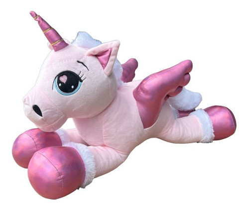 Unicórnio Pelúcia Gigante Bebê Fofinho Rosa 88cm 1
