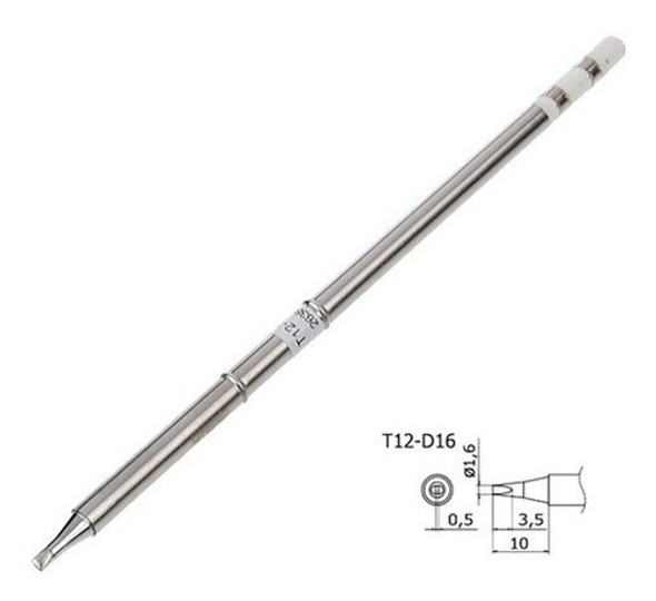 Ponta De Solda Fenda 1,6mm Hakko T12-d16 0