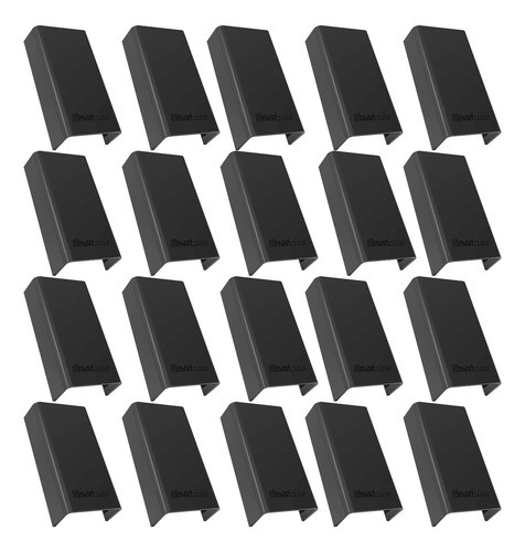 Kit 20 Emenda Luva Preta Acabamento Canaleta 20x10 Enerbras 0