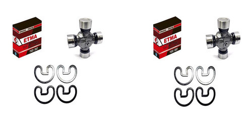 Kit X2 Crucetas De Cardan H100 27x80 Mm Etma 0