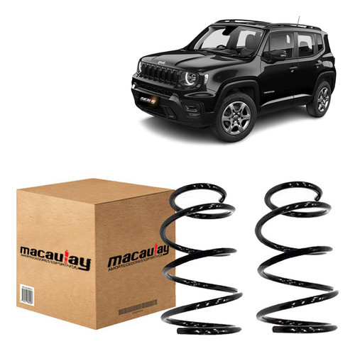 Par De Molas Convencionais Traseira Jeep Renegade 0