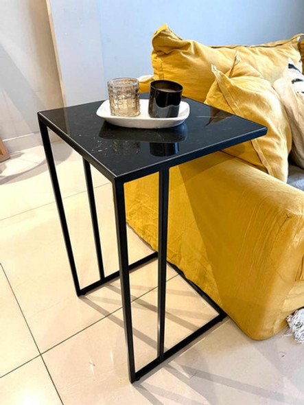 Mesa De Arrime Hierro Y Porcelanato 0