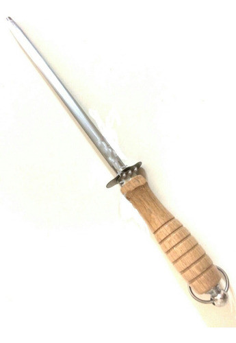 Chaira 10  Pulgadas 25 Cms Rayada Magnetizada Bison Madera 0