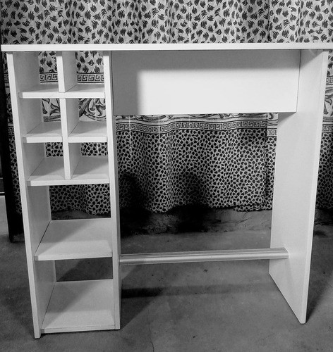 Barra Cocina, Desayunador, Pasa Platos En Melamina Blanca!! 1