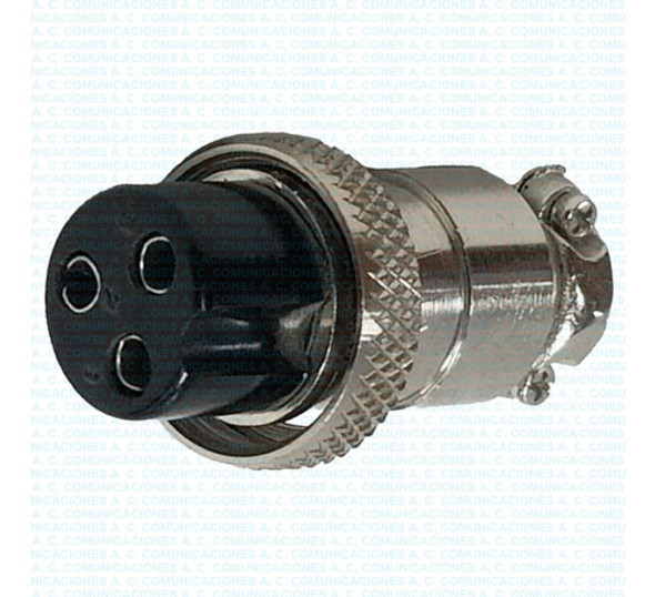Conector Hembra 3 Pines Metálico Cable X 50 Fact. Cuot. Env. 0