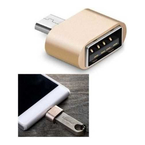 Adaptador Otg Micro Usb Macho A Usb 3.0 Hembra Aluminio 0