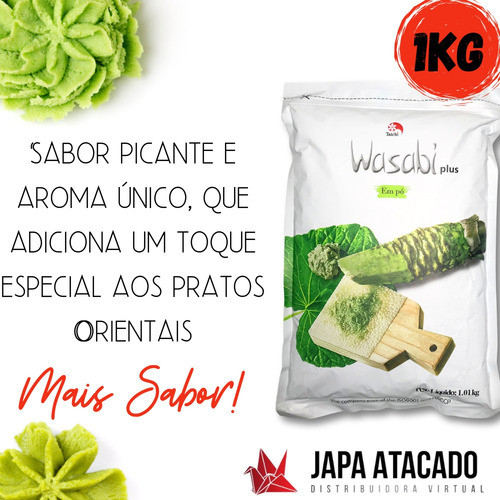 Kit 3 Wasabi Em Pó Tempero Japones Plus Jp 1kg 1
