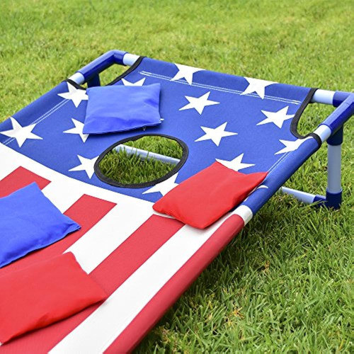 Juego De Juego De Lanzamiento De Cornhole Enmarcado En Pvc P 1