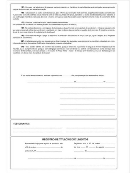 Impresso Talao Contrato De Locacao 100fls. 1