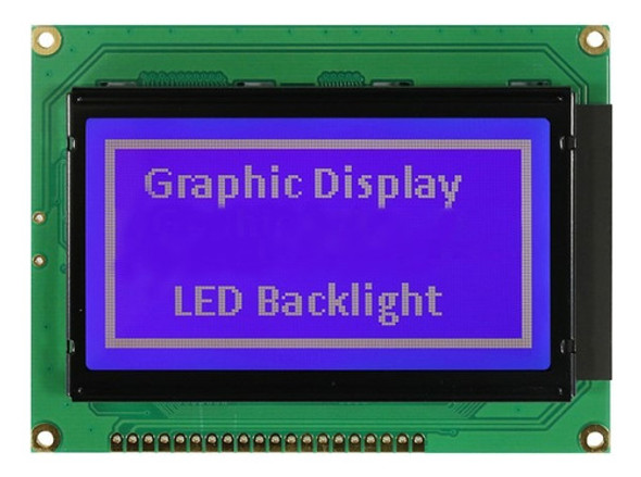 Wg12864 Display Lcd Grafico 128x64 Bkl Led Blanco S/tp X2u 0