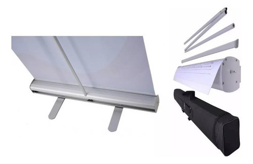 Porta Banner Roll Up 85x200cm Estructura Portabanner Rollup 0