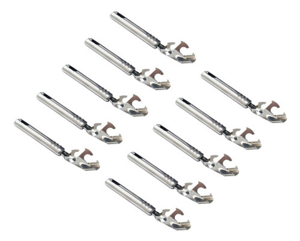 Set X10 Sacafuentes Fijo Mango Acero Inoxidable Reforsado 0