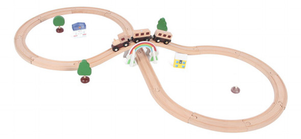 Pacote De Expansão De Conjunto De Trilhos De Trem De Madeira 0
