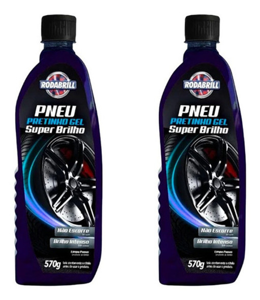 Pneu Pretinho Em Gel 570g Rodabrill Kit Com 2 0