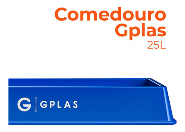 Comedouro Para Animal 25l Azul Gplas 1