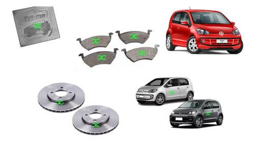 Kit Discos Y Pastillas Delanteros Freno Vw Volkswagen Up 0