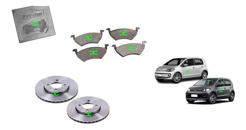 Kit Discos Y Pastillas Delanteros Freno Vw Volkswagen Up 1