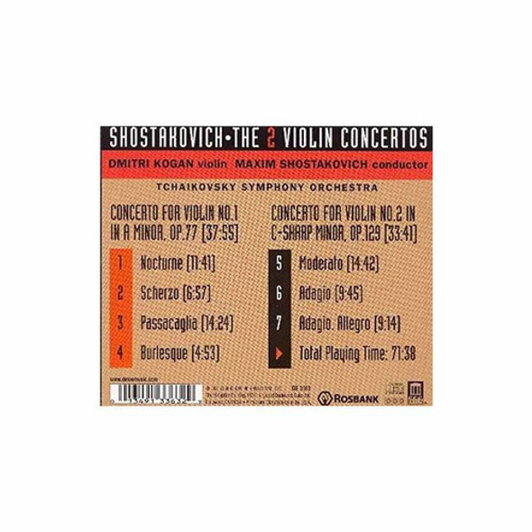 Shostakovich/kogan Dmitri/tchaikovsky Sym Orch 2 Violin Ctos 1