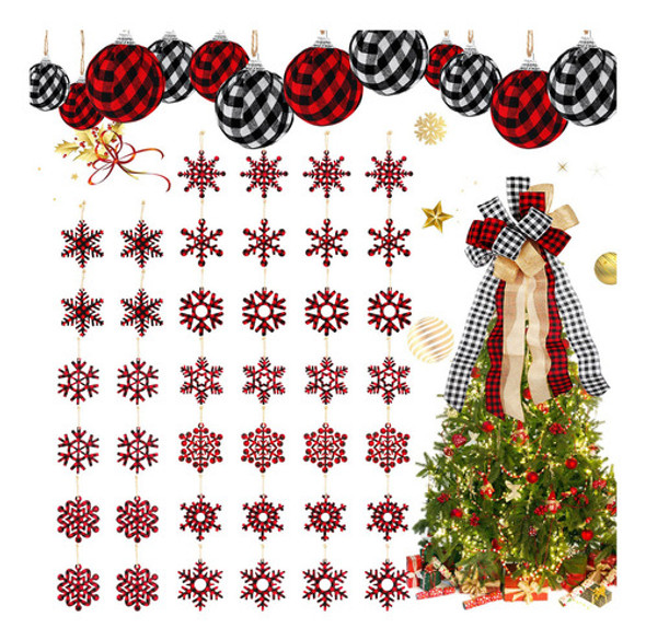Juego De 53 Decoraciones De Cuadros De Bfalo De Navidad, Inc 0 Juego De 53 Decoraciones De Cuadros De Bfalo De Navidad, Inc 0
