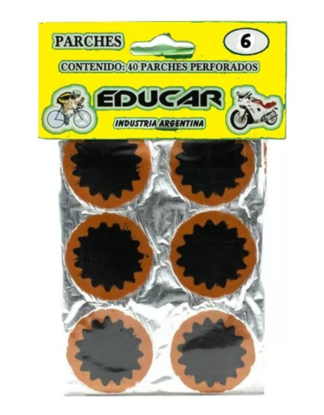 Set X 40u Parches Redondos Reparación Cámara Goma Bici 0
