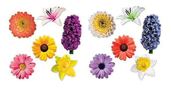 Recortes De Flores Beistle, 12 Piezas, 11 -16.75 , Multicolo 0