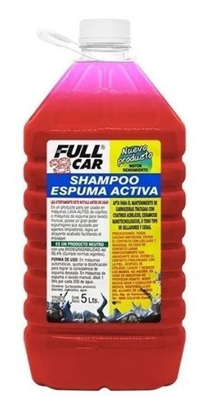 Full Car Espuma Activa Color Shampoo Full Car X 1 Litro 0